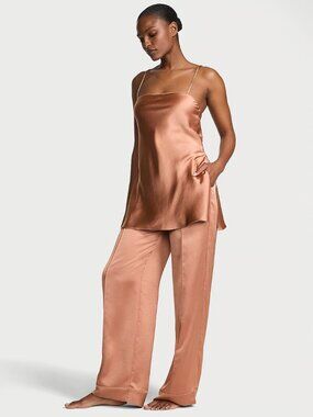 Victoria's Secret Luxe Satin Tunic Cami & Pant Set NWT, S
